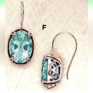 Silpada Sterling Silver Aqua Blue Earrings